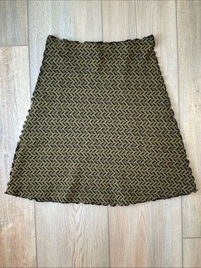 Haystacks Chevron Jacquard Knit Skirt Size S Copper and Black Whimsigoth